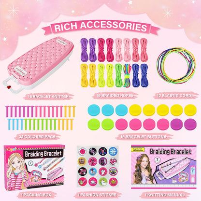 Friendship Bracelet Making Kit for Girls Ages 6-12, DIY Jewelry Craft Toy