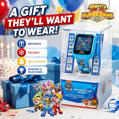 Accutime Paw Patrol Smart Watch with Camera for Kids and Toddlers - Interactive Smartwatch for Boys & Girls Featuring Games, Voice Recorder, Calculator, Pedometer, Alarm, Stopwatch, with USB Cable