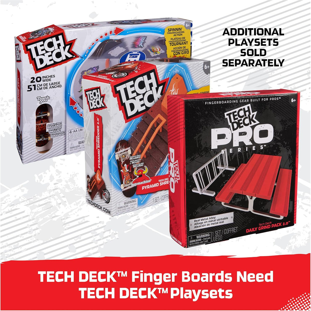 TECH DECK Spongebob Sk8shop Bonus Pack Customizable Fingerboards Set