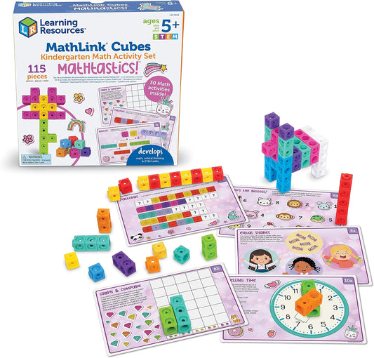 Learning Resources MathLink Cubes Kindergarten Math Activity Set