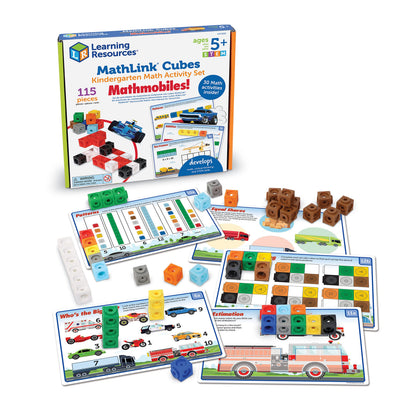 Learning Resources MathLink Cubes Kindergarten Math Activity Set Sea Adventures! - 115 Pieces, Age 5+, STEM Teaching Toys, Kindergartner Games