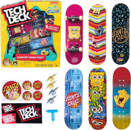 TECH DECK Spongebob Sk8shop Bonus Pack Customizable Fingerboards Set