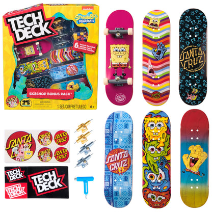 TECH DECK Spongebob Sk8shop Bonus Pack Customizable Fingerboards Set