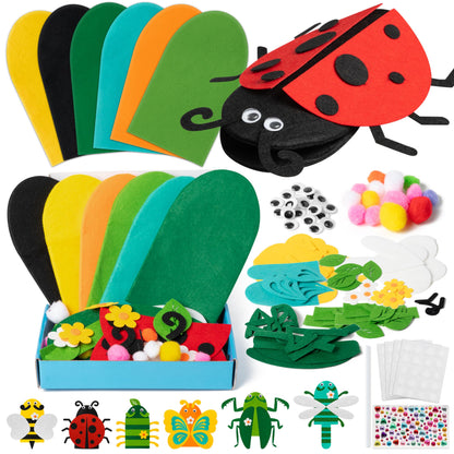 WATINC Hand Puppet Making Kit, Felt Sock Puppet Toys for Kids (Animals)