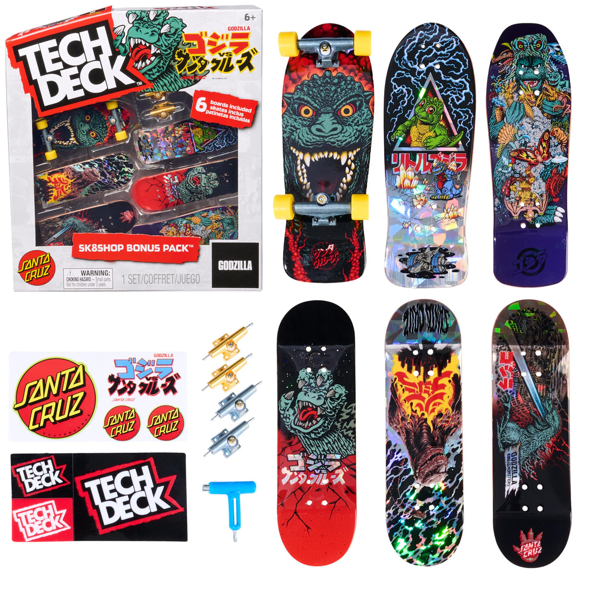 TECH DECK Spongebob Sk8shop Bonus Pack Customizable Fingerboards Set