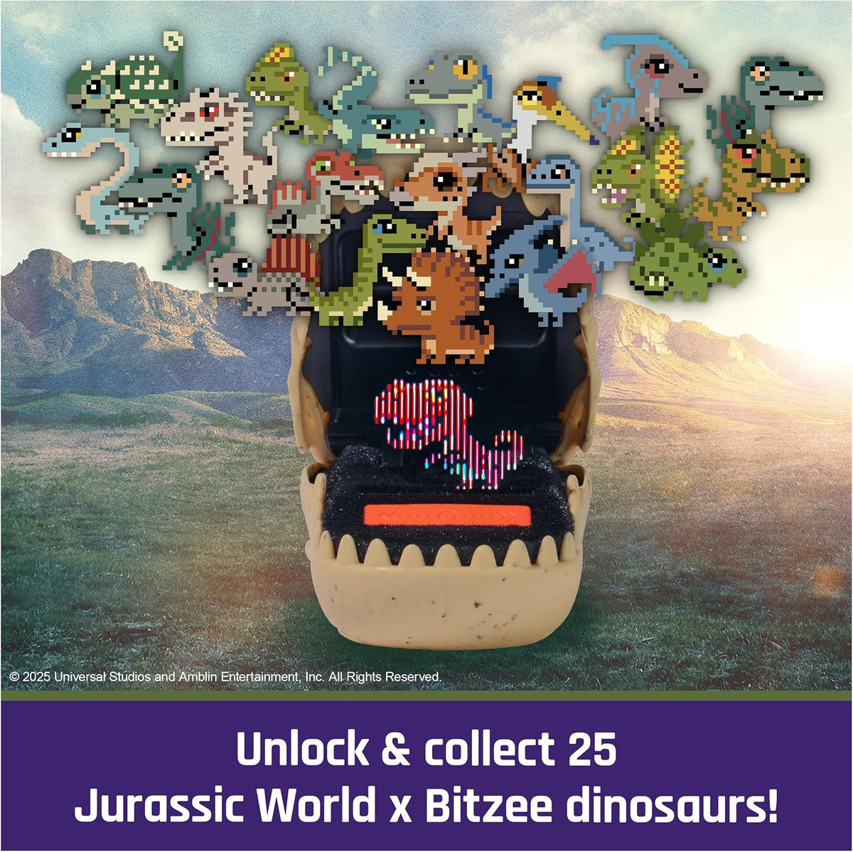 BITZEE Jurassic World Interactive Fossil Pod Toy & Digital Pet, Ages 5+