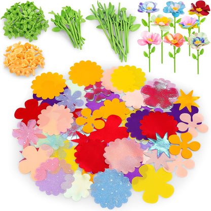 DIY Fabric Flower Bouquet Craft Kit, Educational Toy Gift Girls Toddlers 4+