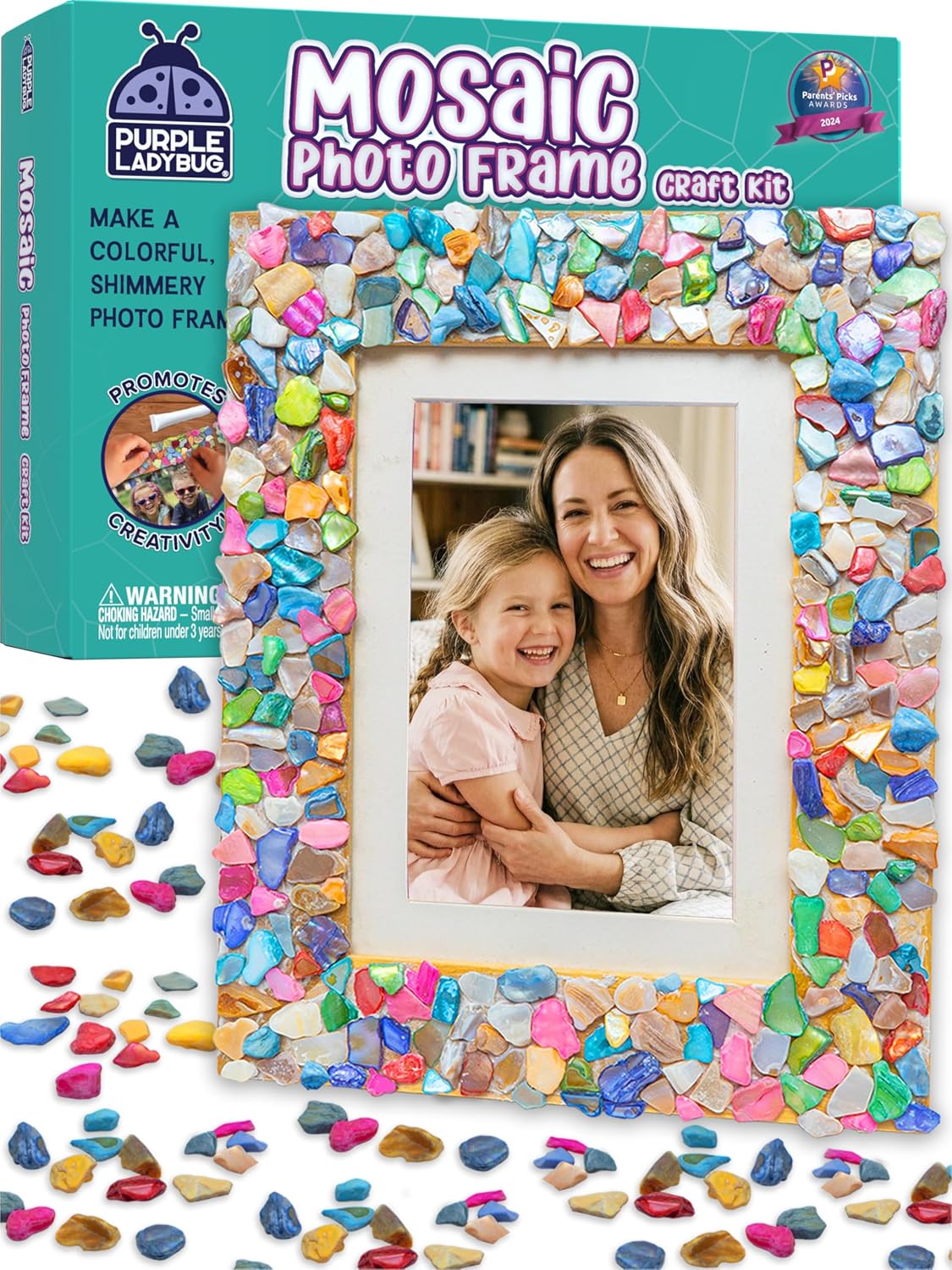 DIY Mosaic Photo Frame Craft Kit for Girls Ages 8-12 - Tween Birthday Gift