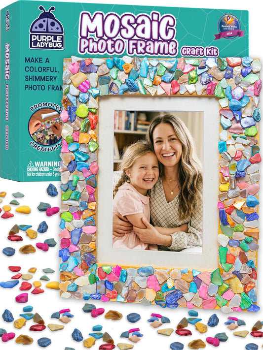DIY Mosaic Photo Frame Craft Kit for Girls Ages 8-12 - Tween Birthday Gift