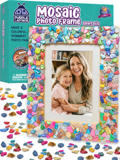 DIY Mosaic Photo Frame Craft Kit for Girls Ages 8-12 - Tween Birthday Gift