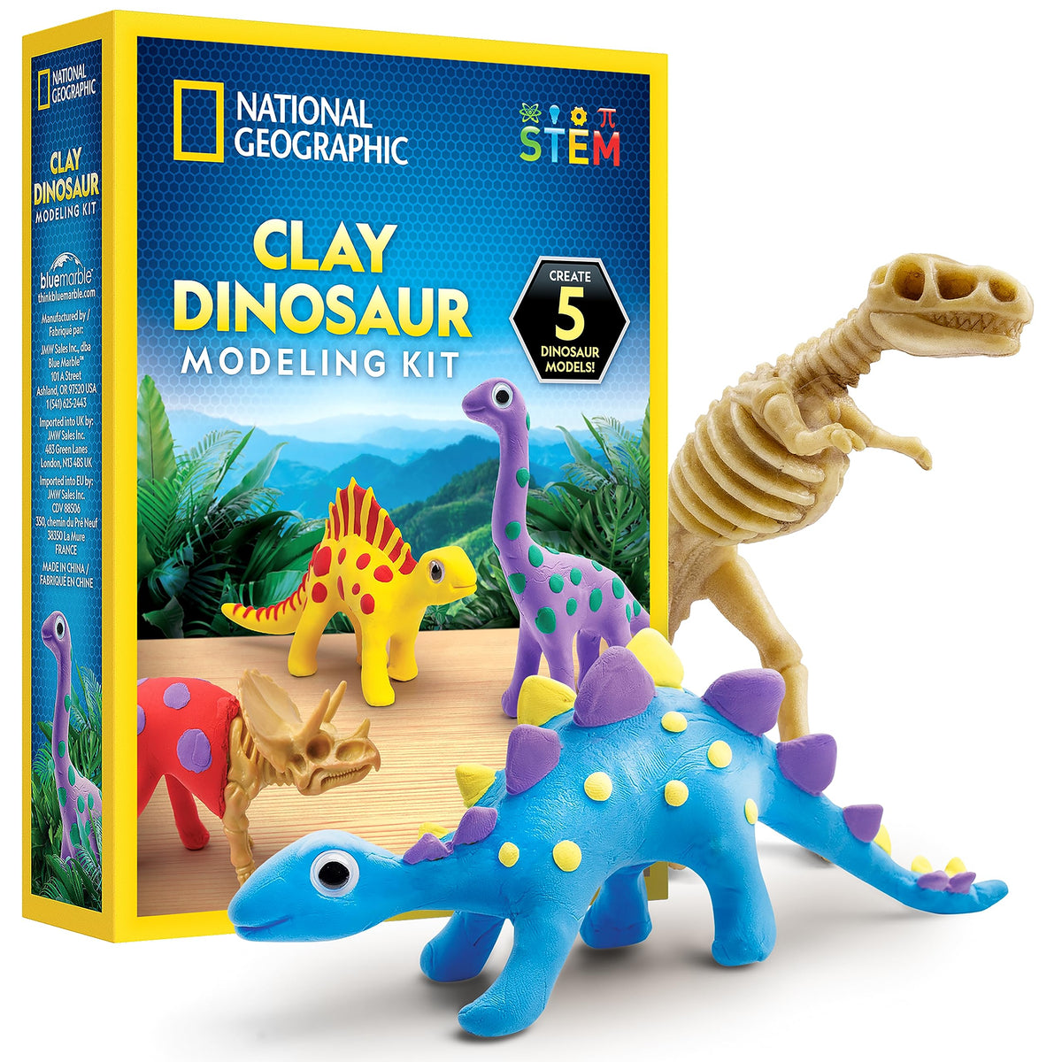 National Geographic Clay Dinosaur Arts and Crafts Activity Kit for Kids