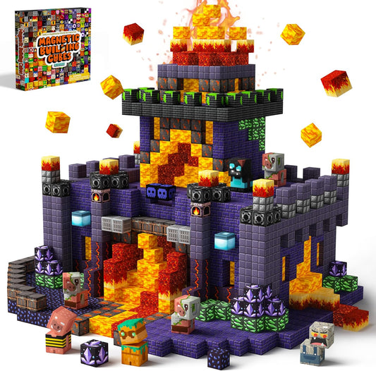 idoot 100PCS Magnetic Blocks, STEM Magnet Building Toys for Kids 3+