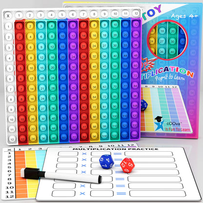 Math Games for Kids - Math Flash Cards - Interactive Practice Kit Pop It Practice with Addition, Subtraction, Multiplication & Division - Ideal for Learning and Skill Building - Ages 4-8