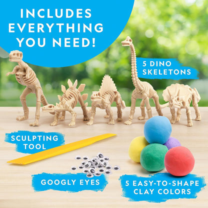 National Geographic Clay Dinosaur Arts and Crafts Activity Kit for Kids