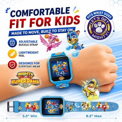 Accutime Paw Patrol Smart Watch with Camera for Kids and Toddlers - Interactive Smartwatch for Boys & Girls Featuring Games, Voice Recorder, Calculator, Pedometer, Alarm, Stopwatch, with USB Cable