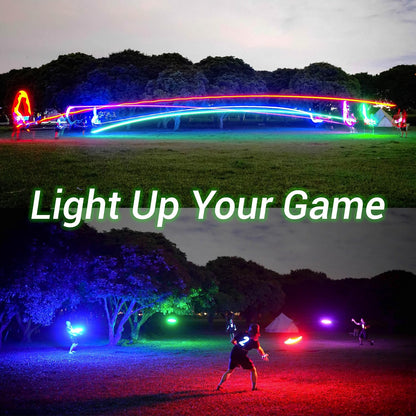 TOSY Flying Disc - 16 Million Colors RGB LEDs, Extremely Bright, Smart Modes, Camping Essentials for Teens/Kids/Adults/Men/Boys/Girls, Auto Light Up, Rechargeable, Waterproof, 175g
