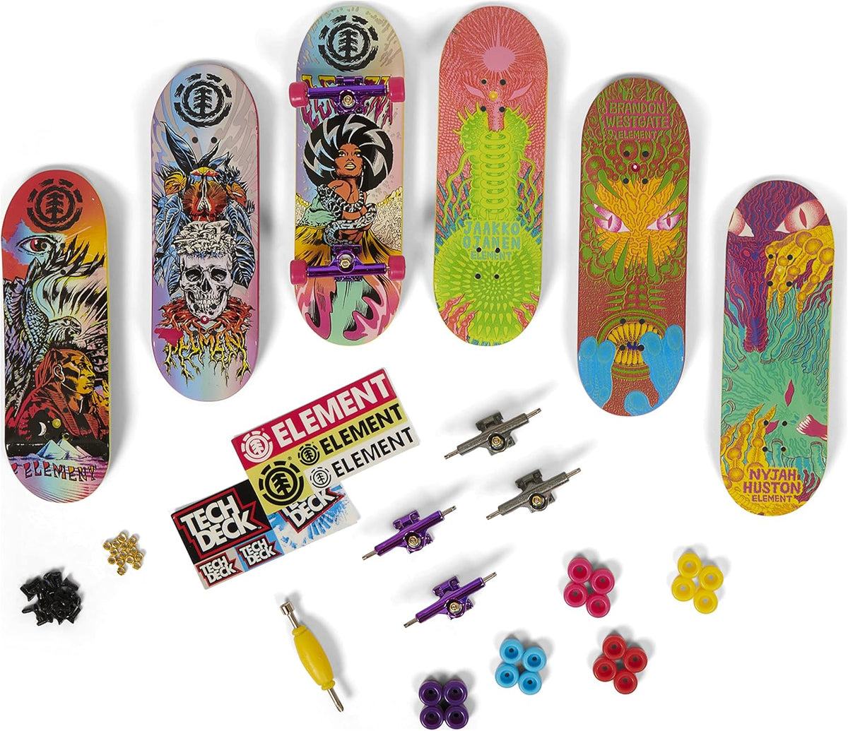 TECH DECK, Sk8shop Fingerboard Bonus Pack, Collectible and Customizable Mini Skateboards (Styles May Vary)