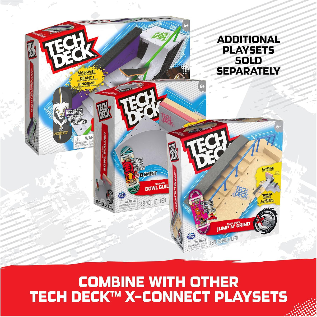 Tech Deck Jump N’ Grind X-Connect Park Creator Customizable Ramp Set