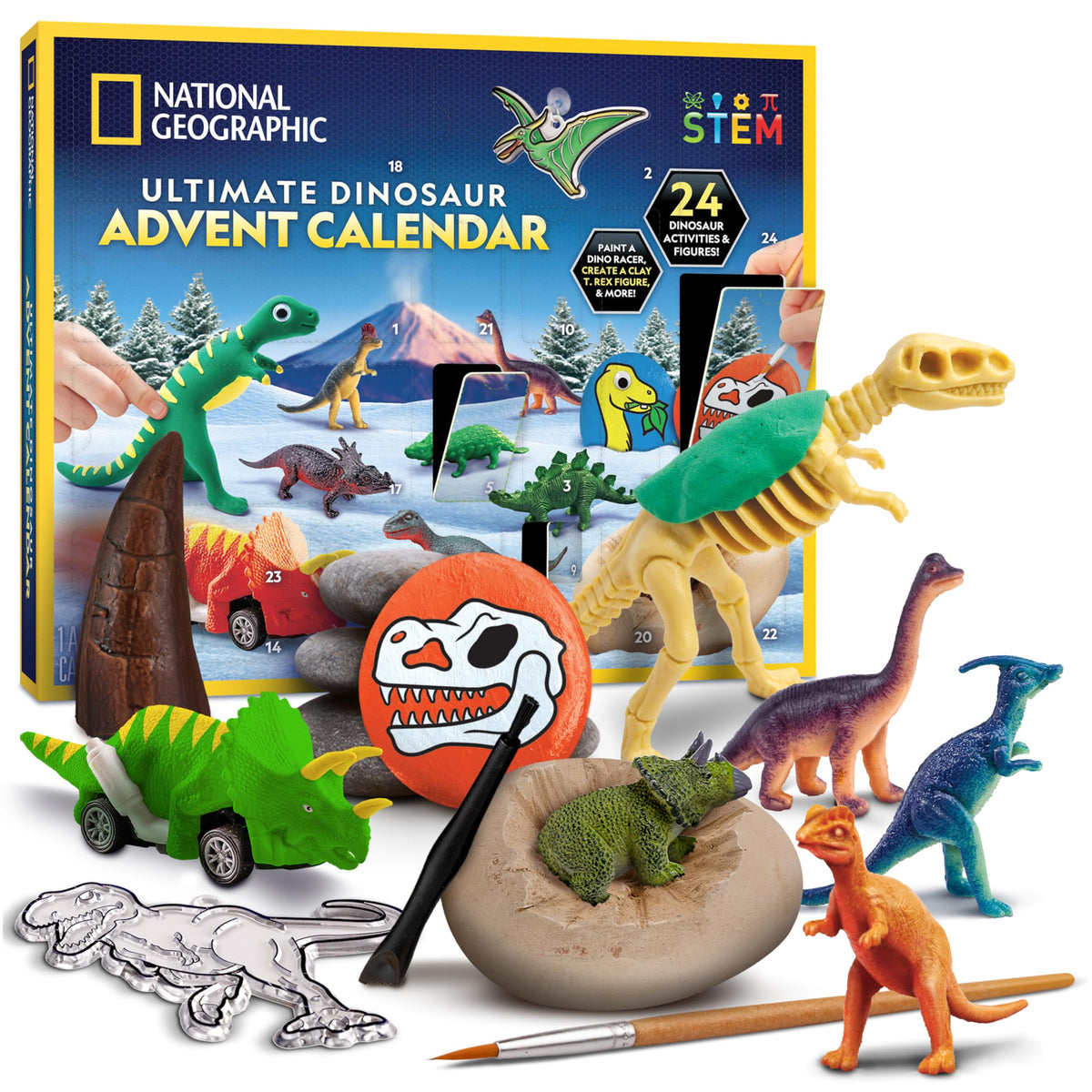 National Geographic Clay Dinosaur Arts and Crafts Activity Kit for Kids