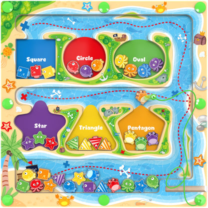 MTYOKILN Magnetic Color & Number Maze - Montessori Toys for 3 4 5 Year Old