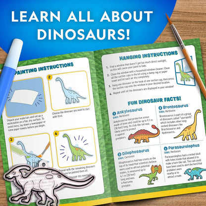 National Geographic Dinosaur Stained Glass Suncatcher Craft Kit for Kids