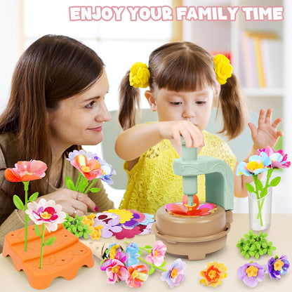 DIY Fabric Flower Bouquet Craft Kit, Educational Toy Gift Girls Toddlers 4+