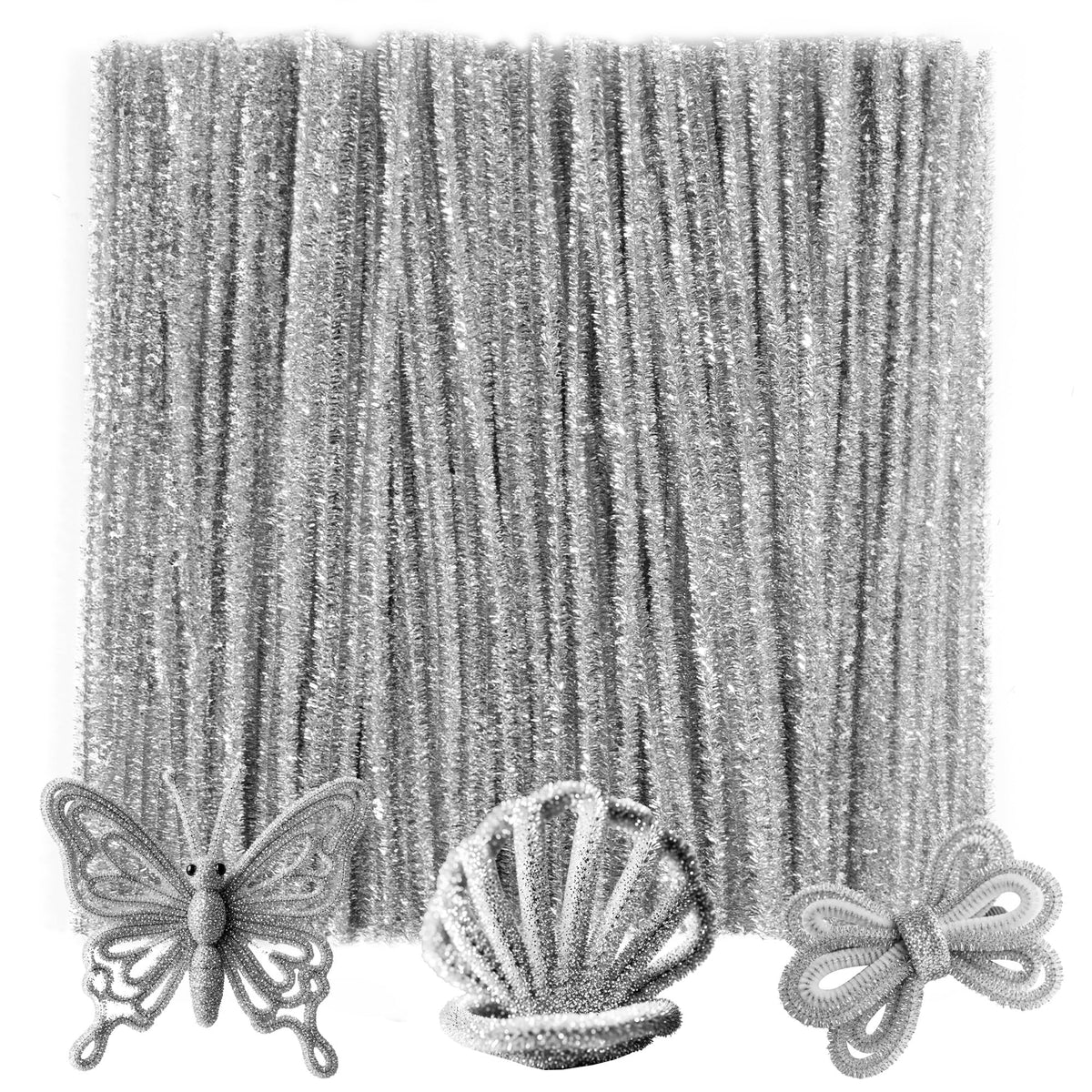 Caydo 200PCS Thick Pipe Cleaners Craft, 20 Colors Chenille Stems