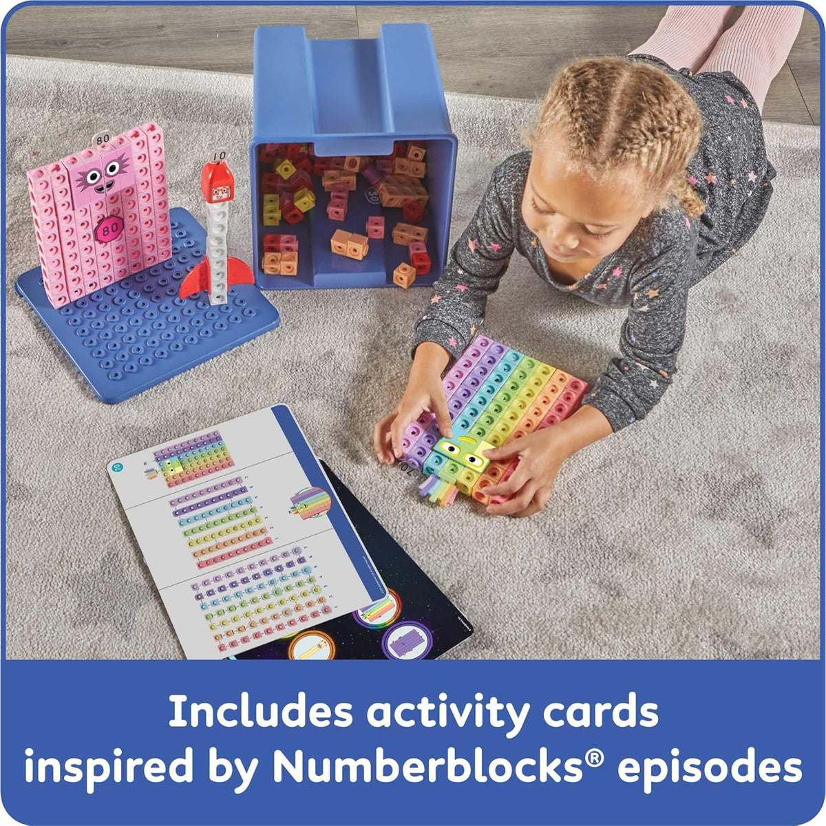 hand2mind Numberblocks Heroes with Zeroes MathLink Cubes Activity Set