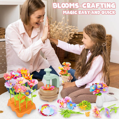 DIY Fabric Flower Bouquet Craft Kit, Educational Toy Gift Girls Toddlers 4+