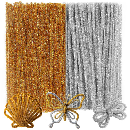 Caydo 200PCS Thick Pipe Cleaners Craft, 20 Colors Chenille Stems